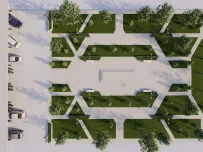 park-public park-Private Park Landscape 3D model