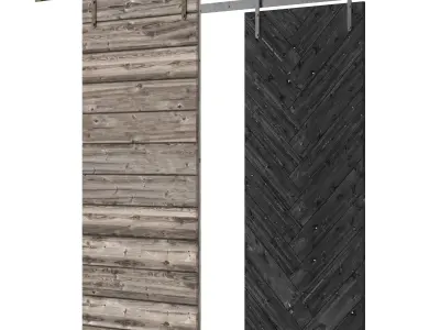 barn doors 01 3D model