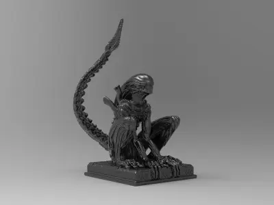 Xenomorph Observer Sculpture 3D print model