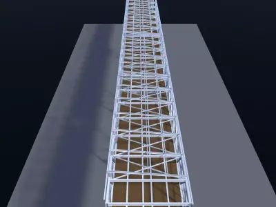 Belt conveyor structure 25i37 3D model