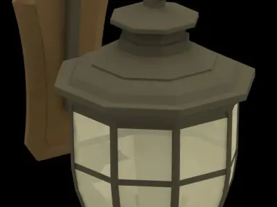 Light fixture - Lantern - exterior Low-poly 3D model