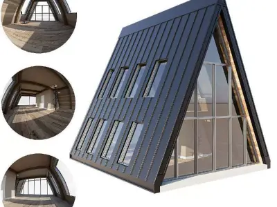 triangular house 3D model