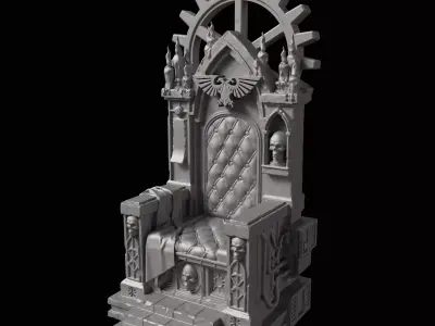 Imperial Throne 3D Printable Miniature 3D print model
