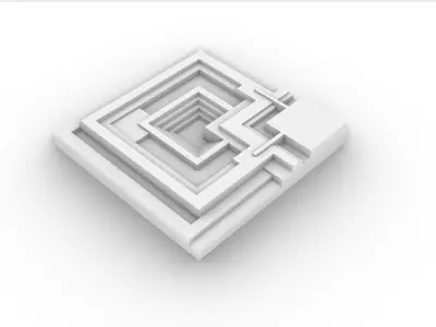 FRANK LLOYD WRIGHT- ENNIS HOUSE- TILE-BLADERUNNER  3D model