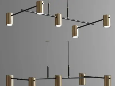 Suspended Rack Luminaire Ceiling Pendant 3D model