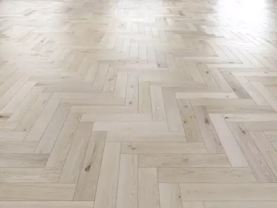 Oak Herringbones light floor 3D model