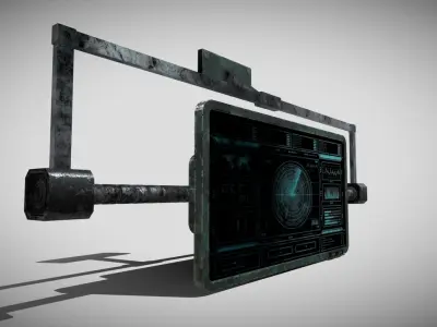 Sci-fi Panel Element Low-poly 3D model