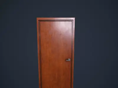 Door Wood M2 HDRP Low-poly 3D model