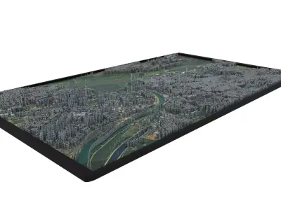 City of Belgrade Low-poly 3D model