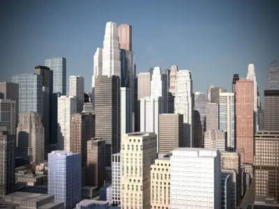 City 05 Low-poly 3D model