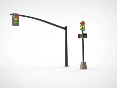 Street Traffic light 3D model