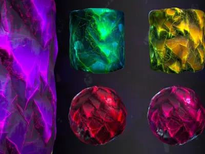 Crystal material Stylized - VOL 31 - Maps - Sbsar Texture