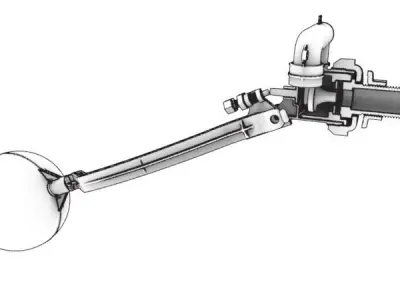 Side Entry Toilet Fill Valve 3D model