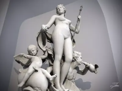 Fountain of Venus Low-poly 3D model