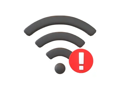 Wifi Problem Symbol v1 006 Low-poly 3D model