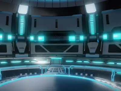 Science fiction apron 83 Low-poly 3D model