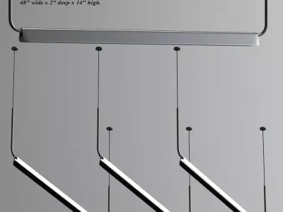 Morii LED Kitchen Linear Pendant 3D model
