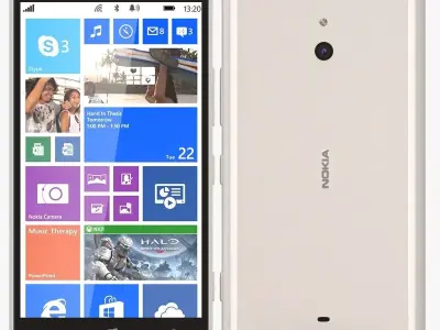 Nokia Lumia 1320 white 3D model