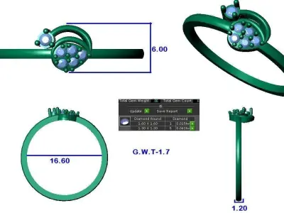 Light weight ring model  3D print model 15