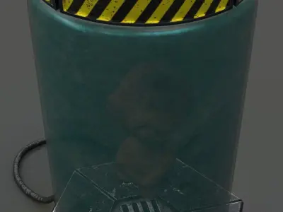 SCI-FI or SCIENCE LAB  CONTAINER  HIGH and LOW POLY Low-poly 3D model