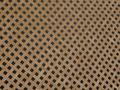Traditional Lattice Weave Wood Panel PBR Texture