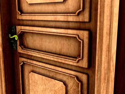 THE DOOR wooden 3D model