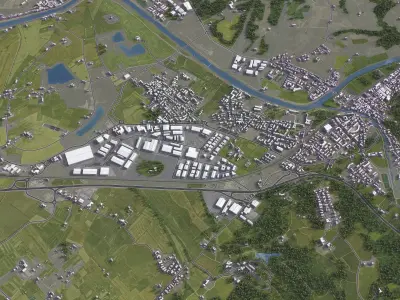 Empoli - 3D City Model Low-poly 3D model