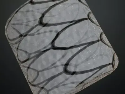 Fish Scale White Glass Pattern Transparent PBR Seamless Texture