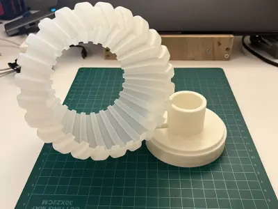 Modern Ribbed Table Lamp - Vase Mode Optimized - E14 3D print model