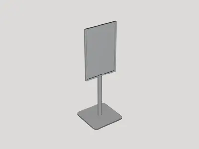 Basic Display Stand - Geometry Only No Textures No Materials 3D model