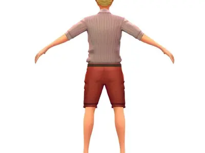 Cartoon High Poly Subdivision Avatar 015 Low-poly 3D model