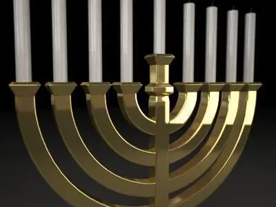 Menorah Gold 3D model
