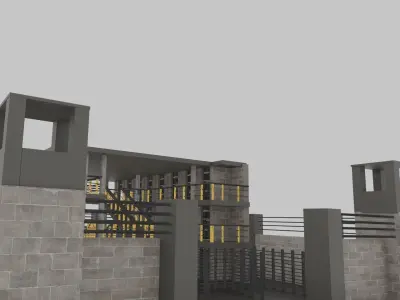 Prison 3D Model building 3D model