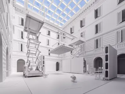 Photo Studio in Classical Atrium Interior by DUBYK 3D model