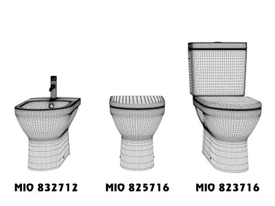 JIKA MIO toilet seats and bidet 3D model