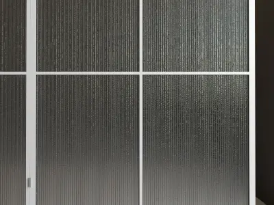 Glass partition door Set 43 Low-poly 3D model