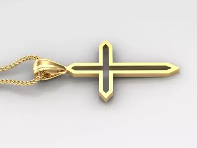 Cross Light Gold 4CP048 3DM STL 3D print model