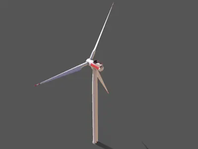 Wind Turbine Low-poly 3D model