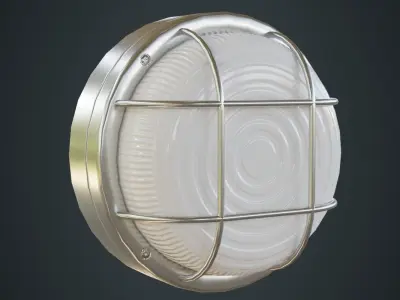 Bulkhead Light 2B Low-poly 3D model