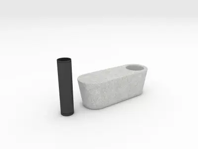 Bench Park 47 Low-poly 3D model