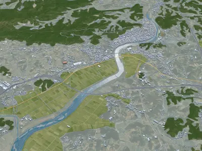 Yecheon South Korea Low-poly 3D model