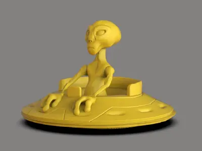 Alien and Ufo Phone holder 3D print model