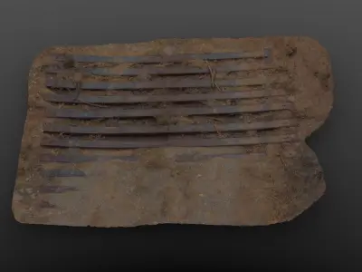 Cattle Guard Road 3D Model Asset - 16K Textures Low-poly 3D model