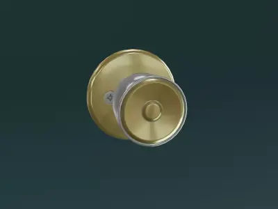 1970s Doorknob Free 3D model