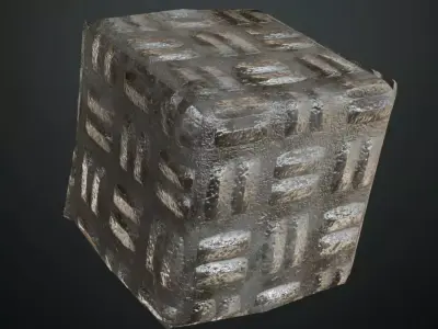 Diamond Metal Plate Nine PBR Seamless Texture