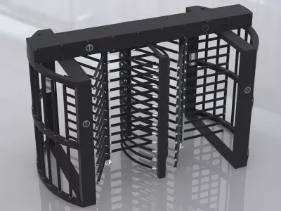 Double revolving gate  3D model