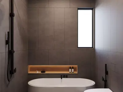 Bathroom interior scena 01 3D model