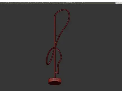 floor lamp Knot Light Brass Low-poly 3D model