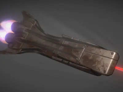 Spaceship - Keeper - Rusty Version 3D model