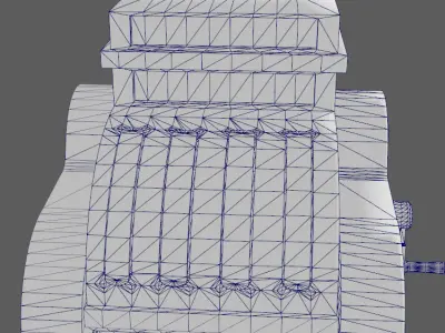 Ancient Chinese cash register Low-poly 3D model